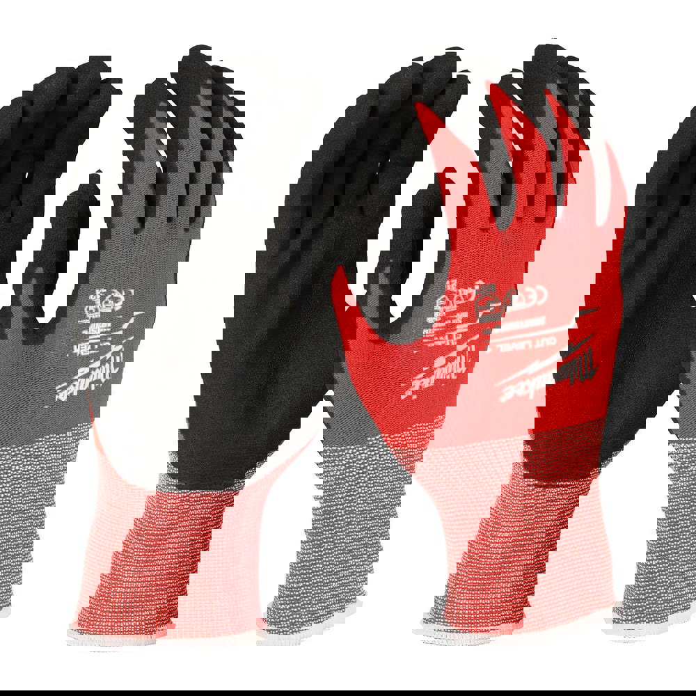 Cut & Puncture Resistant Gloves; Coating Material: Nitrile ; Coating Coverage: Palm & Fingertips ; Glove Type: Cut & Puncture-Resistant ; ANSI/ISEA Cut Resistance Level: A1 ; Primary Material: HPPE Blend; Nylon ; Lining Material: Nylon; Lycra